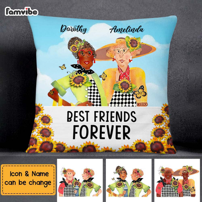 Personalized Old Friends Sunflower Pillow NB283 36O75 1