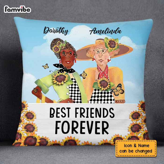 Personalized Old Friends Sunflower Pillow NB283 36O75 1