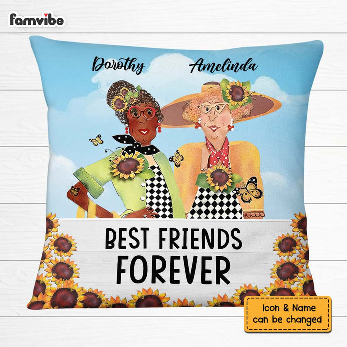 Personalized Old Friends Sunflower Pillow NB283 36O75 1