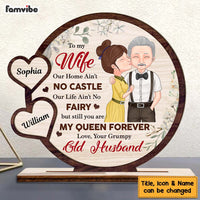 Personalized Gift Husband To Wife You Are My Queen Forever Wood Plaque DB261 36O47 thumb 1