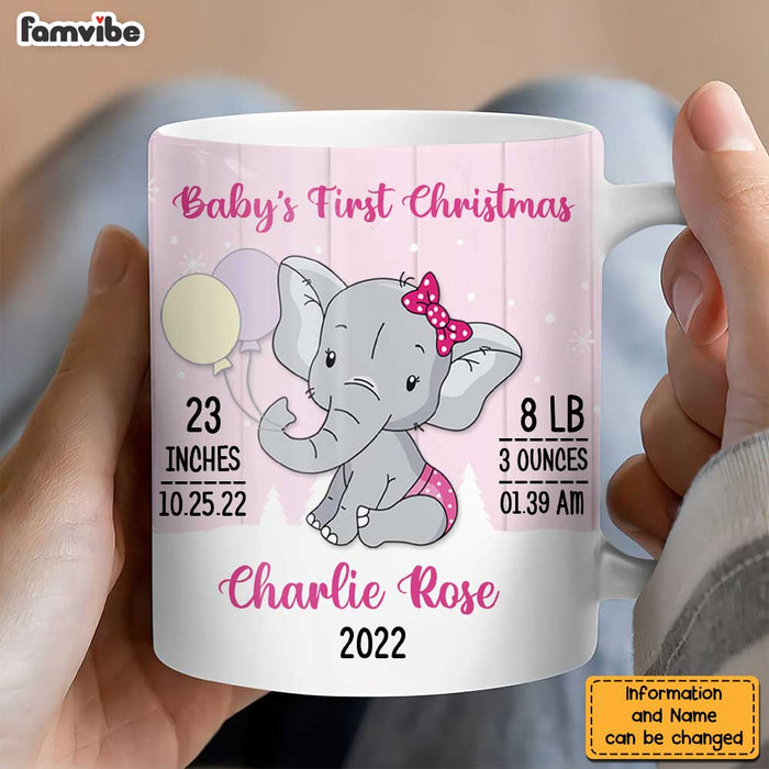 Personalized Elephant Baby First Christmas Mug OB83 73O47 1